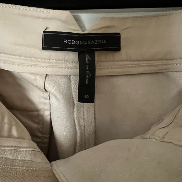 BCBG Beige Suede Pants - Picture 2 of 3